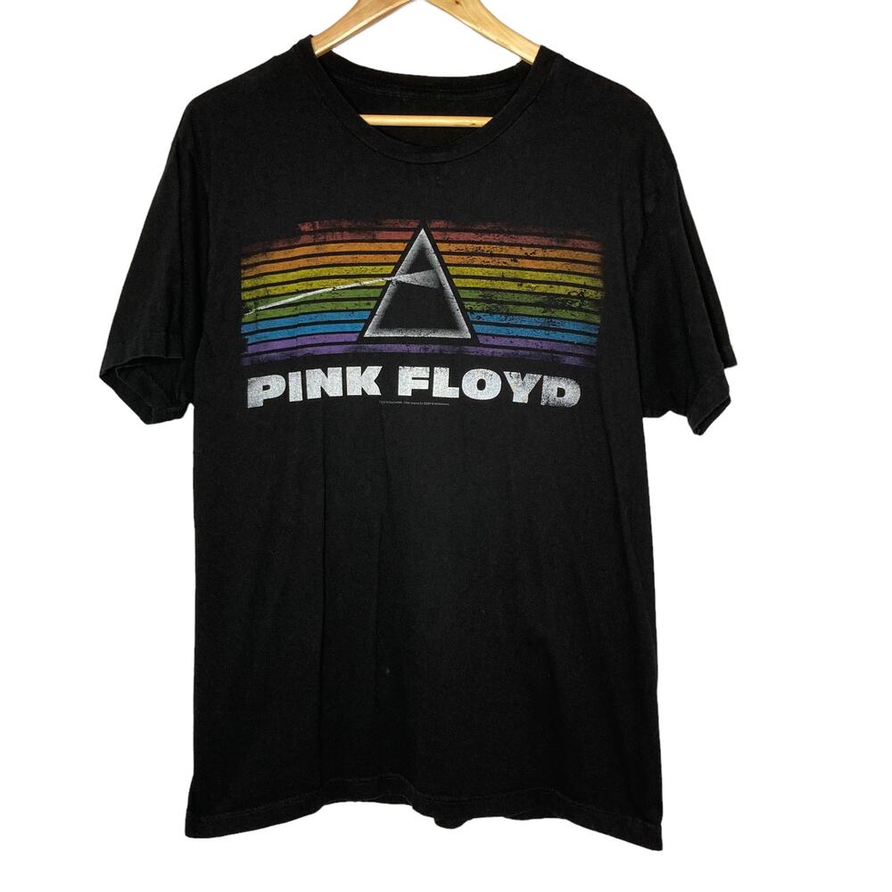 Pink Floyd Dark Side Moon 2012 Liquid Blue Black Men’s Band Tee Shirt Size Large